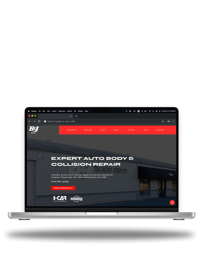 B&J Body Shop card background image