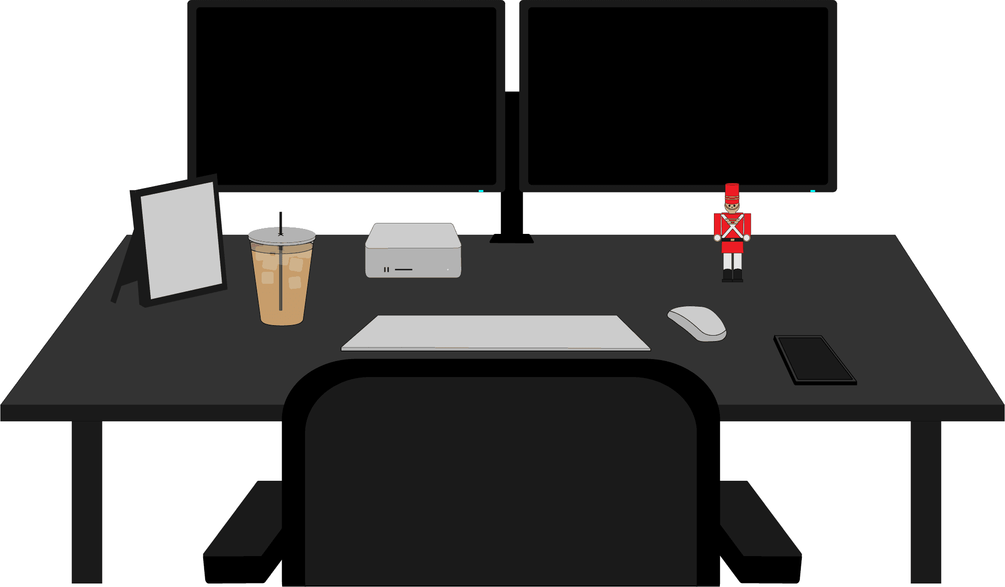 jeffrey's desk illustration