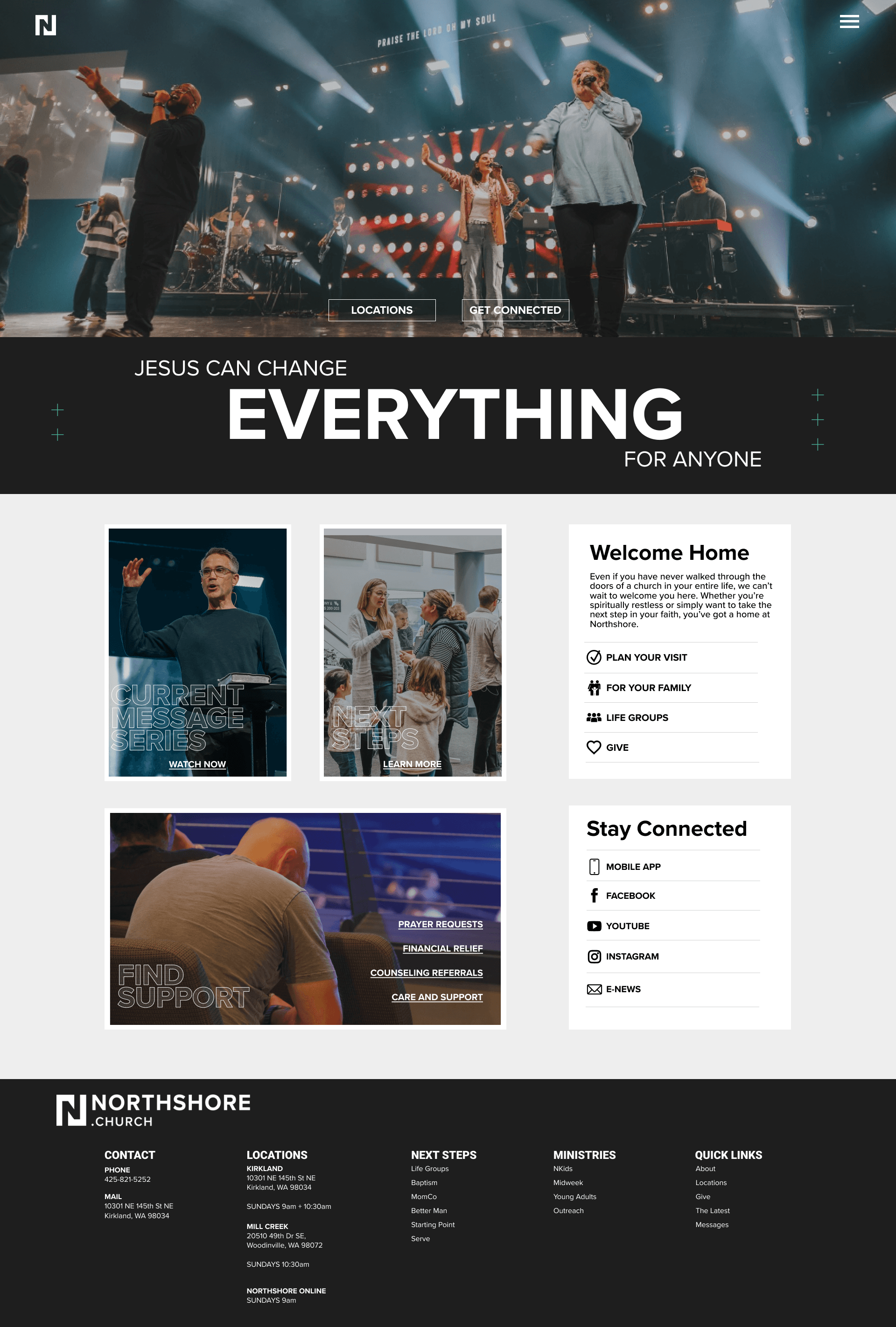 render of northshore home page