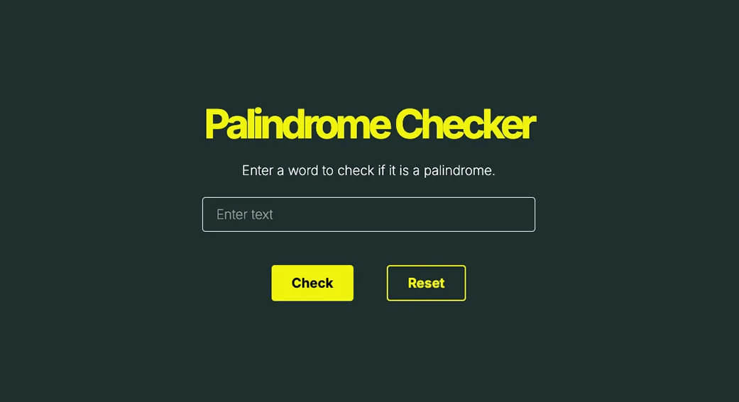 Palindrome Checker
