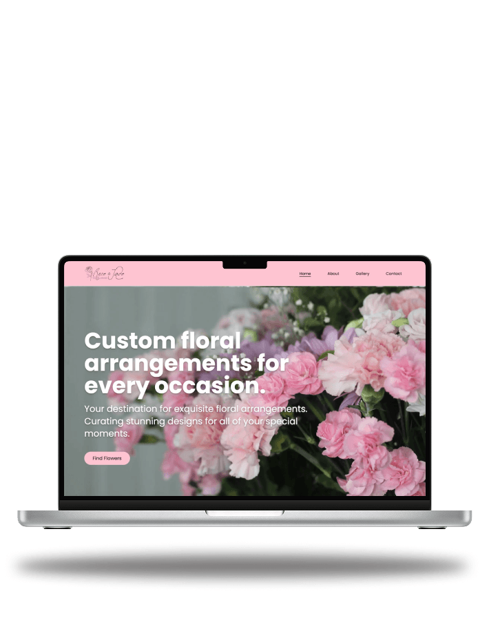 Rose & Jade Floral card background image