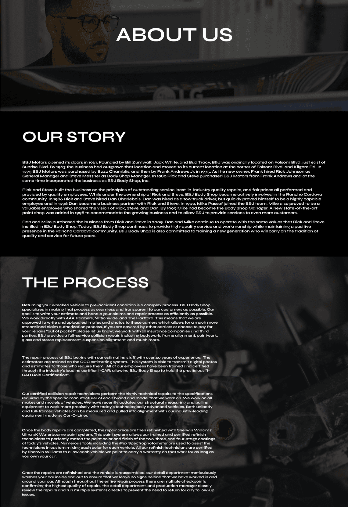 render of b&j body about us page