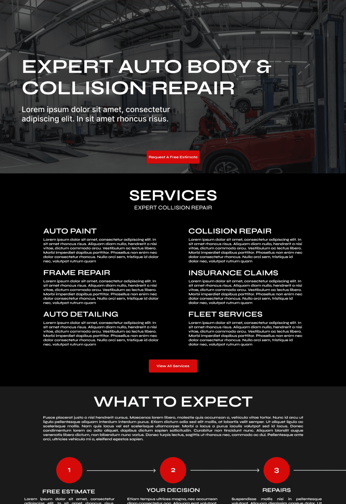 render of b&j body home page